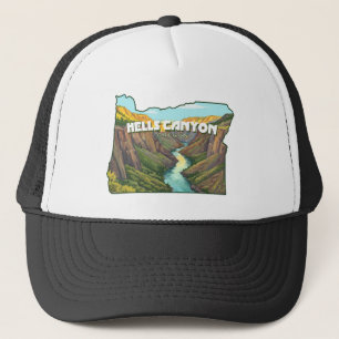 Hells Canyon Oregon Karte Truckerkappe