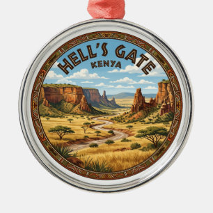 Hell's Gate Nationalpark Naivasha Kenia Ornament Aus Metall