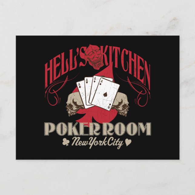 Hells Kitchen Poker Room, New York City Postcard Postkarte (Vorderseite)