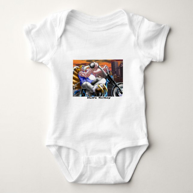 Hells Turkey Funny Erntedank Harley T-Shirts & Gif (Vorderseite)