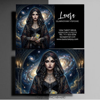 Hellseherisches Tarot-Karten-Geschäft Visitenkarte