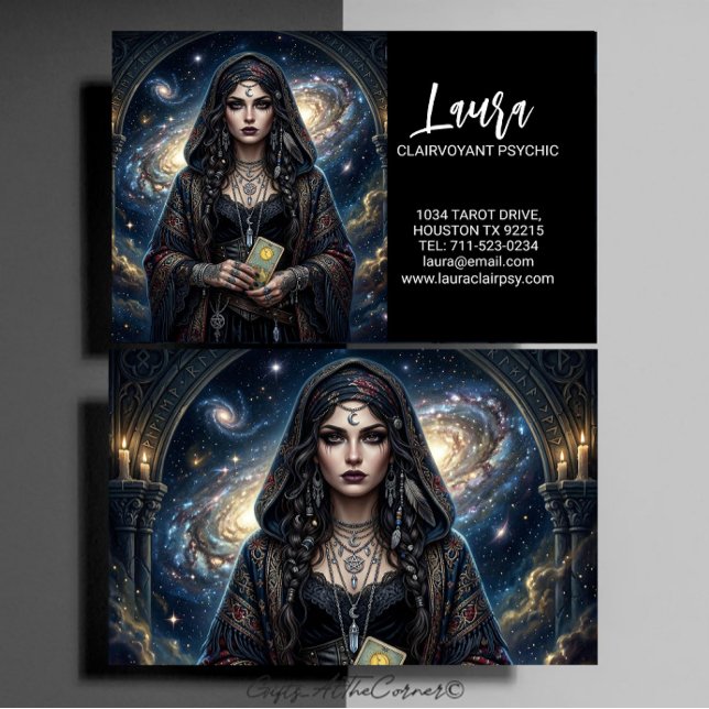 Hellseherisches Tarot-Karten-Geschäft  Visitenkarte (Von Creator hochgeladen)