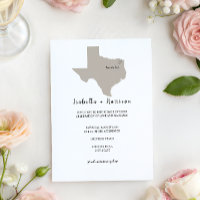 HELLSTE TEXAS Hochzeits-Einladung