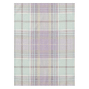 Hellviolett Türkis Kariert Tartan Muster  Tischdecke