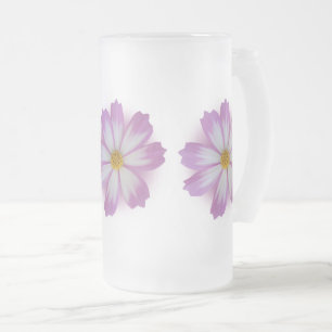 Hellviolette Blume Mattglas Bierglas