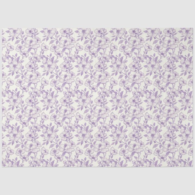 Hellviolette Chinoiserie-Decoupage Seidenpapier (Vorderseite)