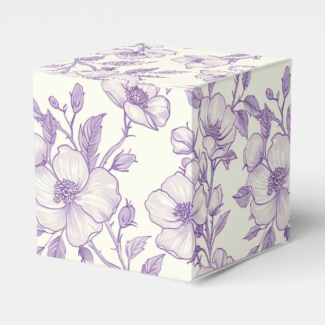 Hellviolette Chinoiserie  Geschenkschachtel (Vorderseite)