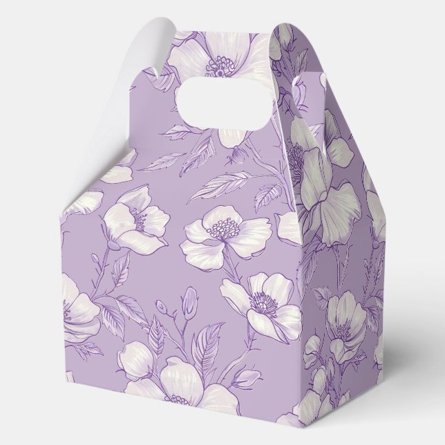 Hellviolette Chinoiserie  Geschenkschachtel (Rückseite)