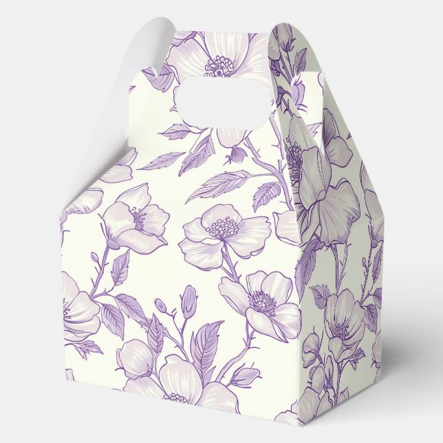 Hellviolette Chinoiserie  Geschenkschachtel (Rückseite)