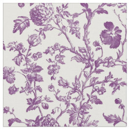 Hellviolette Floral Toile Stoff