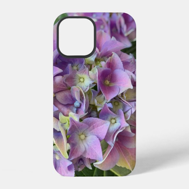 Hellviolette Hortensie iPhone 12 Hülle (Rückseite)