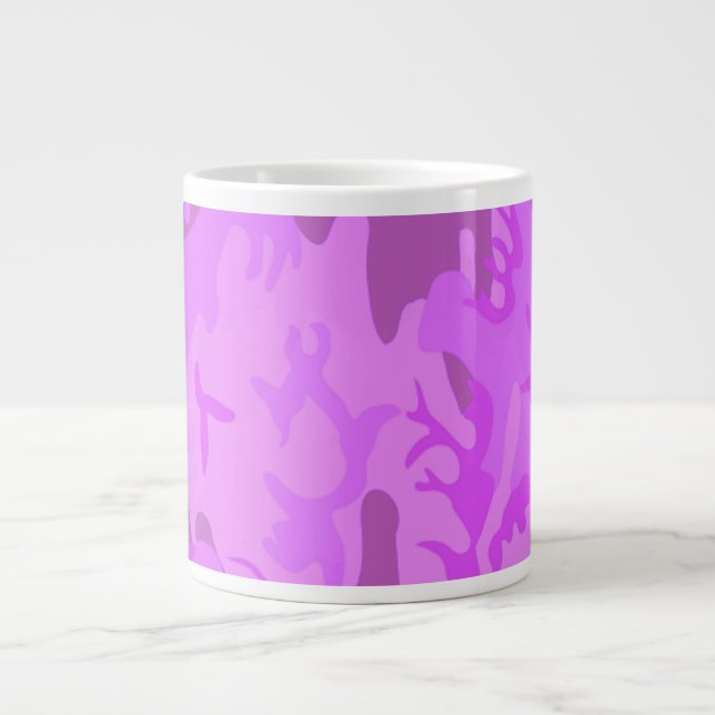 Hellviolette Tarnung Jumbo-Tasse (Vorderseite)