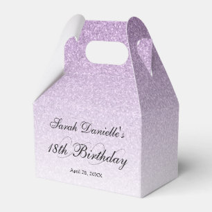 Hellvioletter Glam Glitter personalisiert Geschenkschachtel