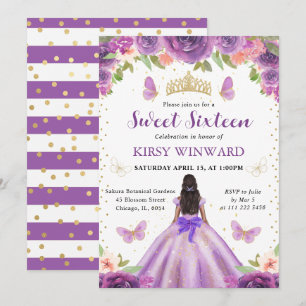 Hellviolettes Kleid Dunkle Haut Prinzessin Sweet 1 Einladung