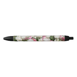 Hellweiße und rosa Tulpen auf sonniger Höhe Kugelschreiber