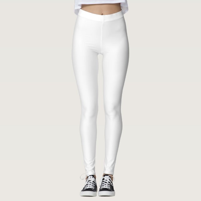 Hellweißer Yoga-Lauf Leggings (Vorderseite)