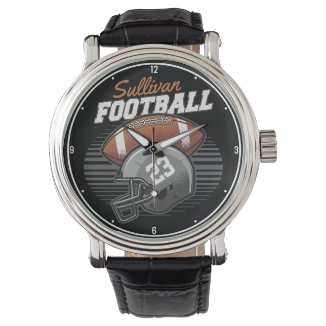 Helm der personalisierten Fußballmannschaft Armbanduhr (Vorderseite)
