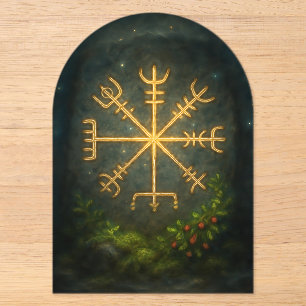 Helm des Schreckens Aegishjalmur Nordisches Schutz Acryleinladungen