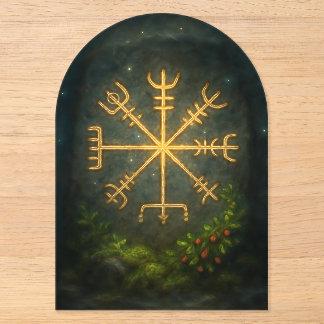 Helm des Schreckens Aegishjalmur Nordisches Schutz Acryleinladungen
