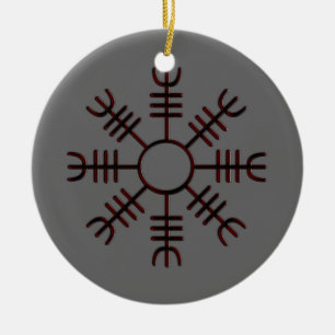 Helm Ehrfurchts-der roten Glühen-Verzierung Keramik Ornament