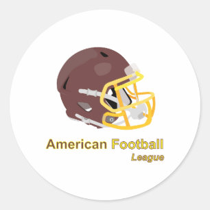 Helm für den amerikanischen Fußball Runder Aufkleber
