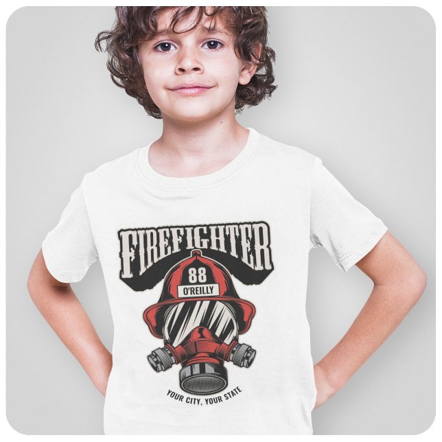 Helm für personalisierte Feuerwehrmaske T-Shirt (Von Creator hochgeladen)