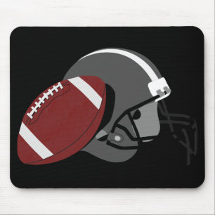 Helm und Ball für den amerikanischen Fußball Mousepad