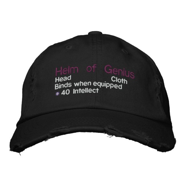 Helm von Genius Bestickte Baseballkappe (Vorderseite)