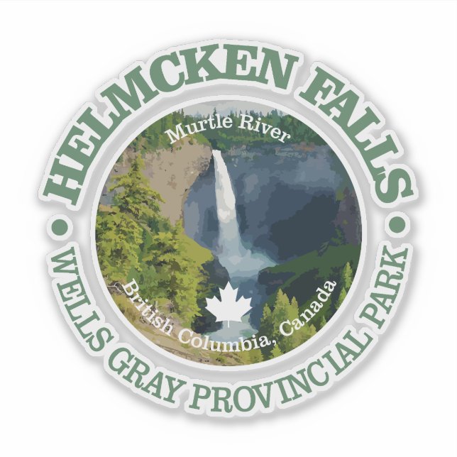 Helmcken Falls (rd) Aufkleber (Vorderseite)