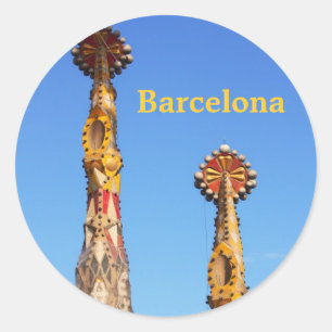 Helme von Sagrada Familia Runder Aufkleber