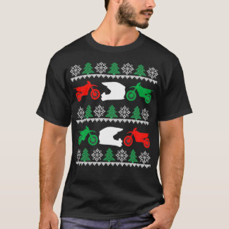 Helmet Dirt Bike Motorrad Motocross Ugly Christm T-Shirt