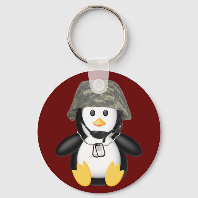 Helmeted Penguin Schlüsselanhänger (Vorderseite)