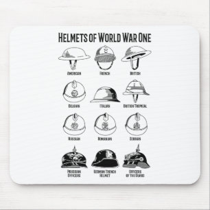 Helmets Charts des Ersten Weltkriegs Mousepad