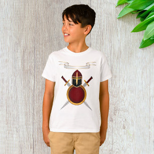 Helmhelm-Schwerter des mittelalterlichen Wappen Sc T-Shirt