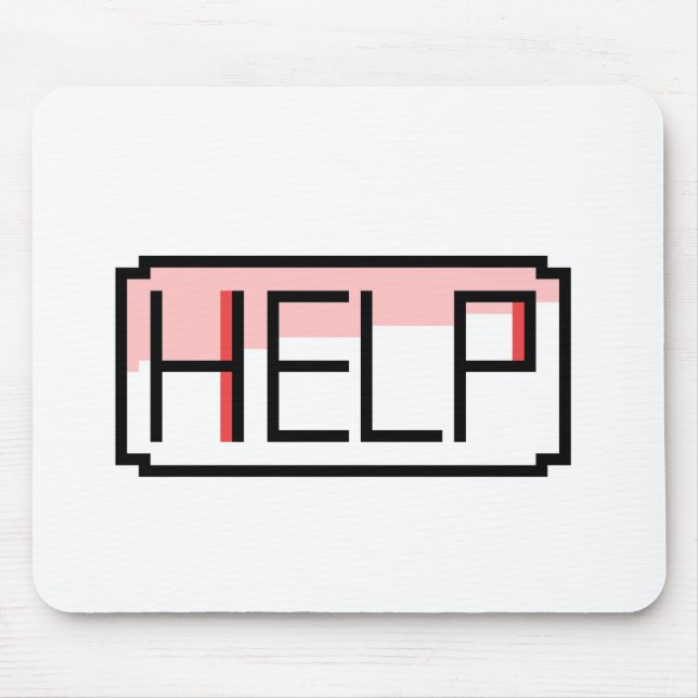 Help! Retro RPG Chat Box Pixel Design Mousepad (Vorne)