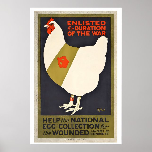 Help the National Egg Collection for the Wounded Poster (Vorne)