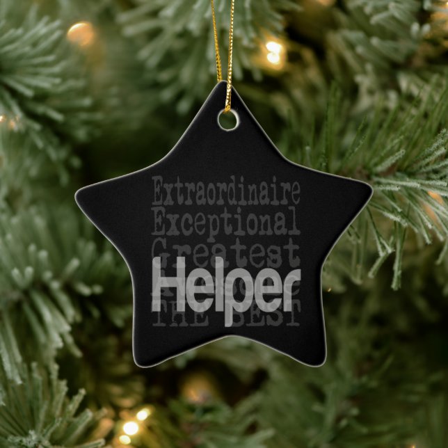 Helper Extraordinaire Keramik Ornament (Baum)