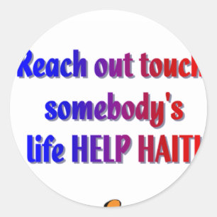 Helping HAITI_ Runder Aufkleber