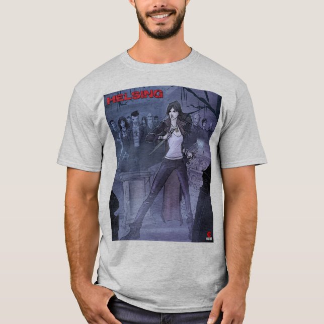 Helsing-Design Grundgrau-T - Shirt (Vorderseite)