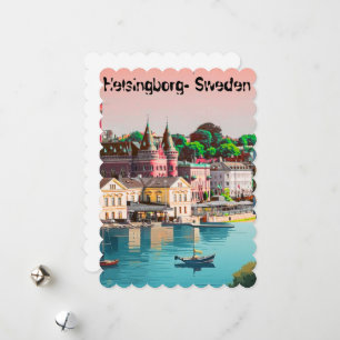 Helsingborg Druck - Schweden Poster, Helsingborg V Feiertagskarte