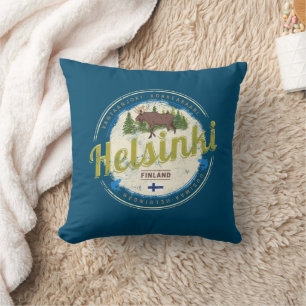 Helsinki Elche Hauptstadt Finnland Vintagen Souven Kissen