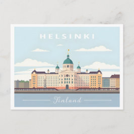 Helsinki Finnland Kathedrale Pastel Travel Postkarte