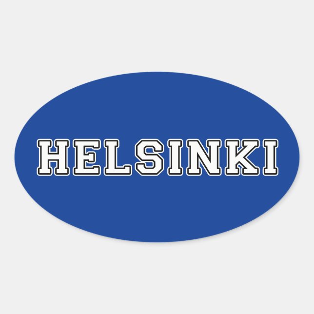Helsinki Finnland Ovaler Aufkleber (Vorderseite)