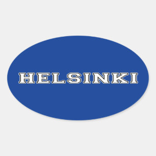Helsinki Finnland Ovaler Aufkleber