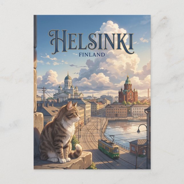 Helsinki Finnland Postkarte (Vorderseite)