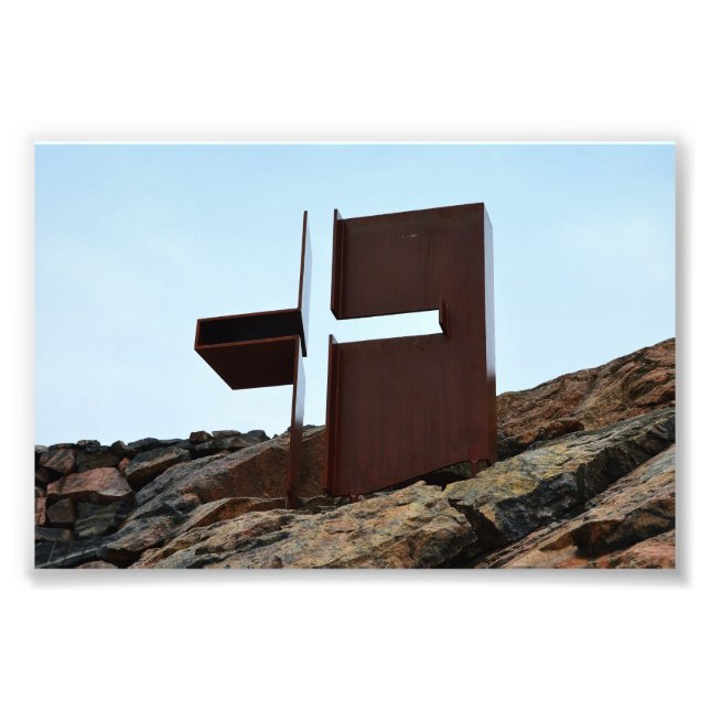 Helsinki, Finnland, Rock Church Cross Fotodruck (Vorne)
