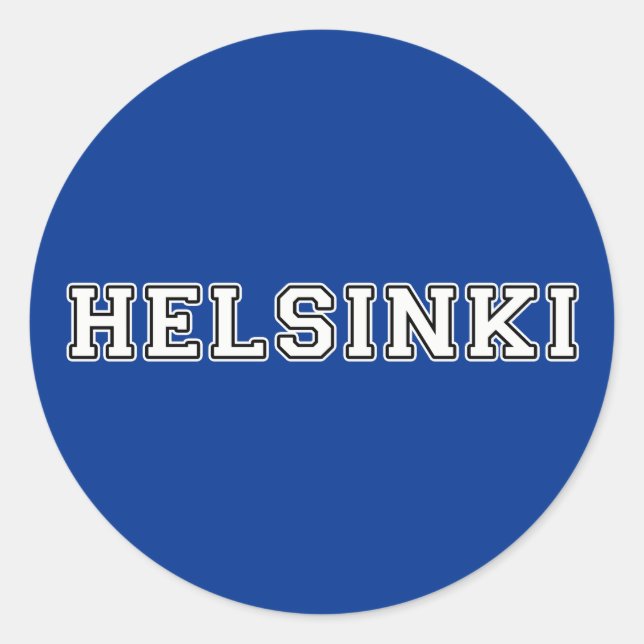 Helsinki Finnland Runder Aufkleber (Vorderseite)