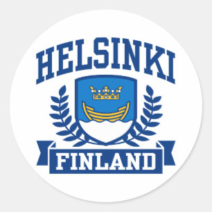Helsinki Finnland Runder Aufkleber