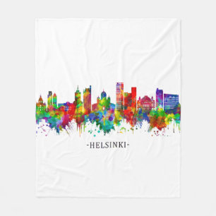 Helsinki Finnland Skyline Fleecedecke
