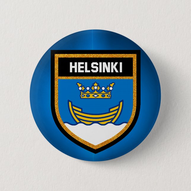Helsinki-Flagge Button (Vorderseite)